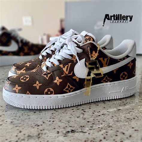 louis vuitton black and brown womens sneakers|lv air force 1 brown.